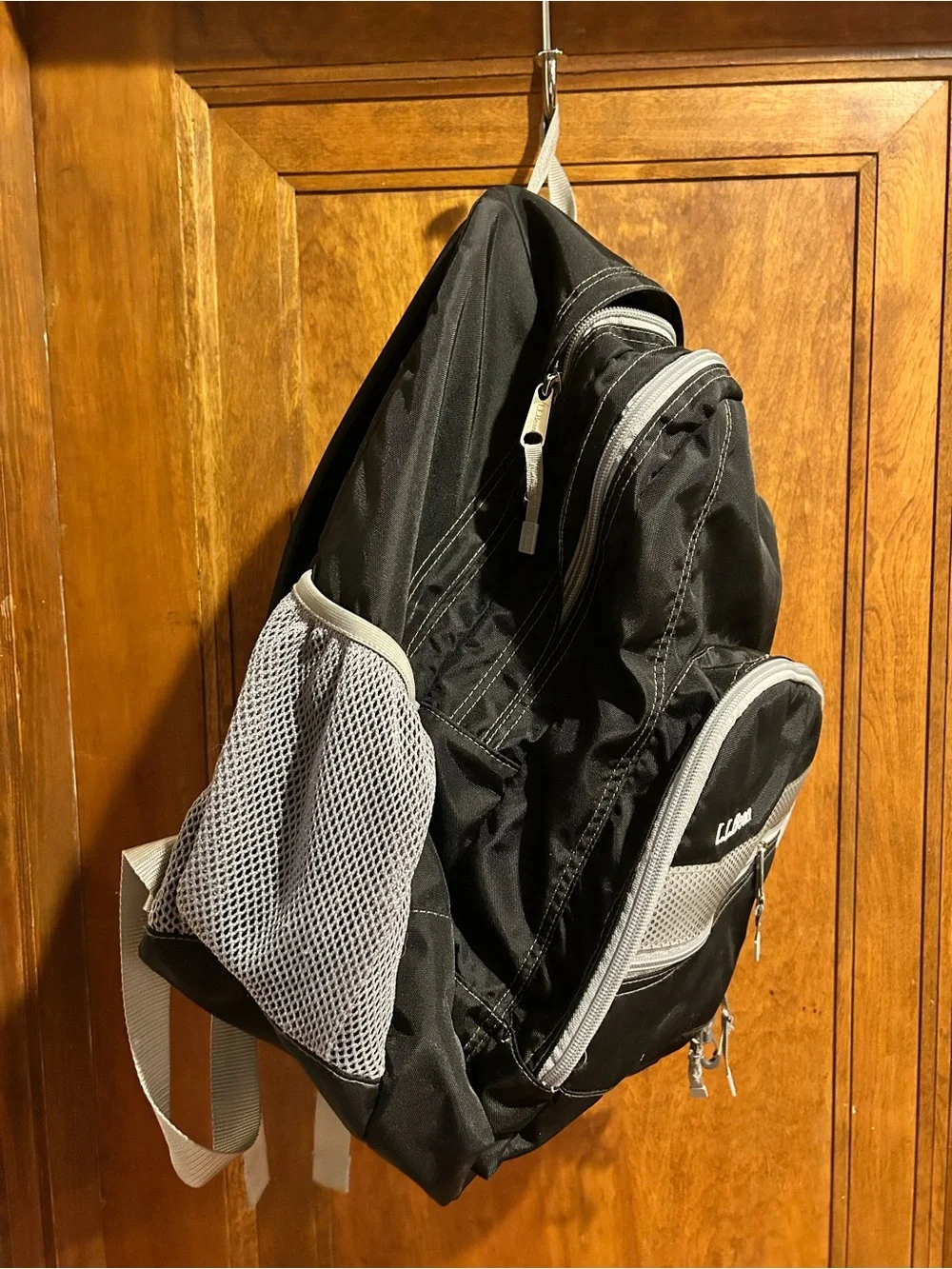 L.L. Bean Black Backpack with Gray Accents